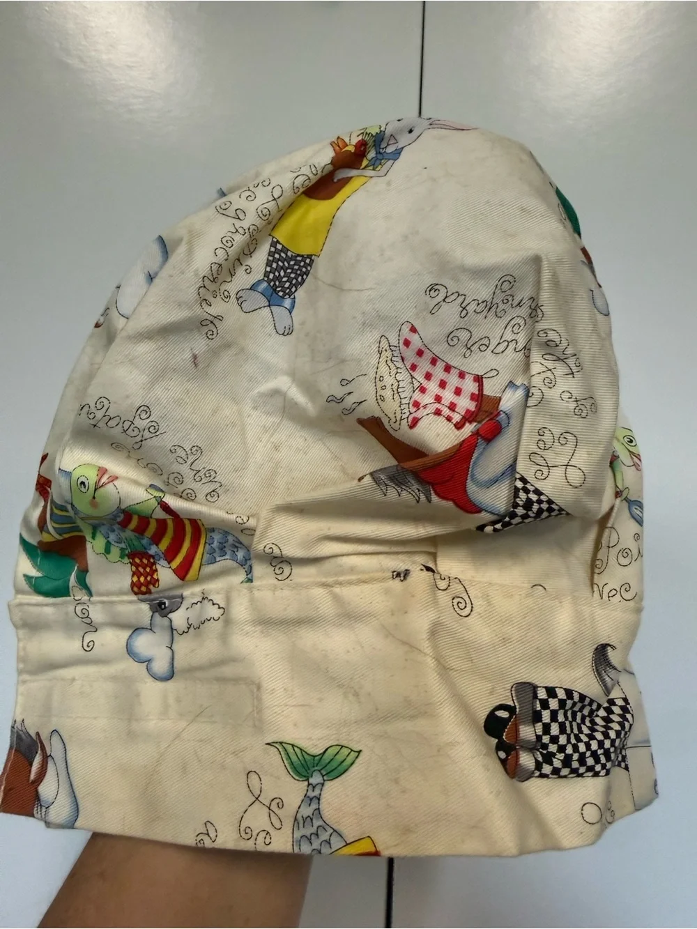 Kids chef hat with cow and fish - dress up, career day, Halloween